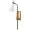 Nuvo Prospect 1-Light Wall Sconce - Matte White with Burnished Brass 60/7396 - alternate 4